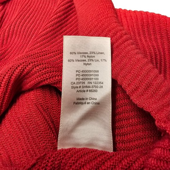 Aritzia Wilfred Womens Coline Linen Blend Ribbed Dolman Sleeve Top Size Small - Picture 7 of 7